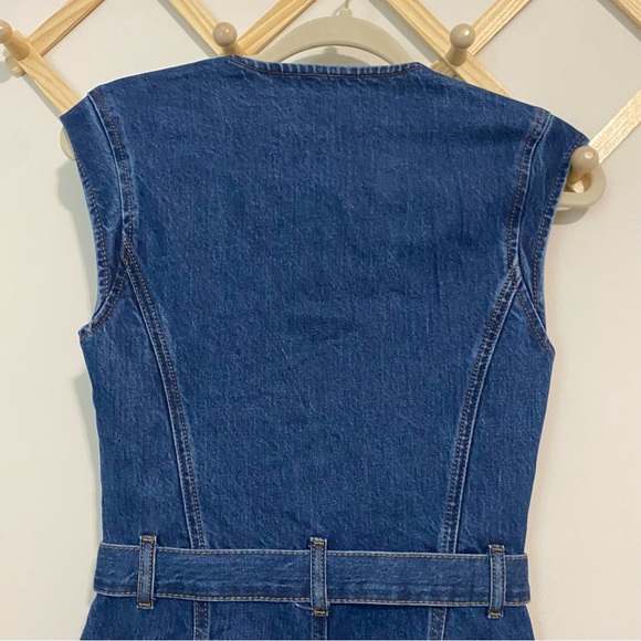 NWT Reformation Calypso Wide Leg Denim Jumpsuit size 0 - Picture 13 of 16